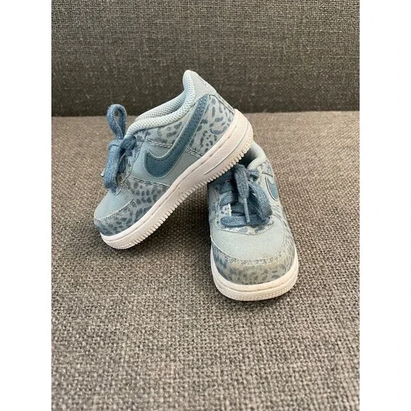 Nike Air Force 1 LV8 TD 'Blue Leopard' Size 7C - Picture 4 of 9